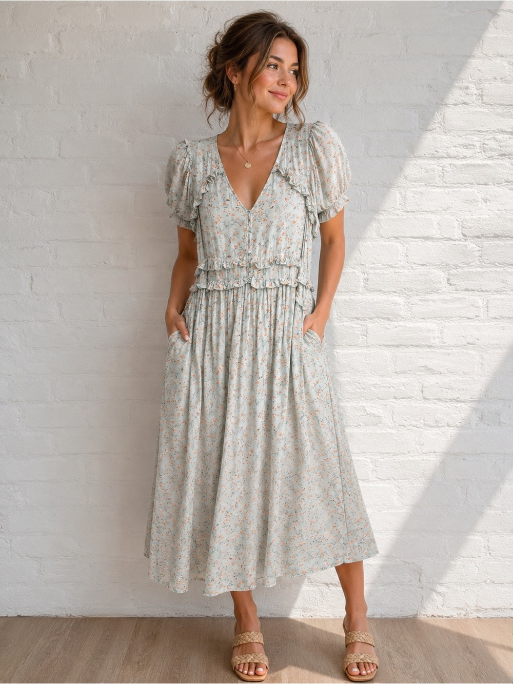 EUC Polagram Cottage midi dress